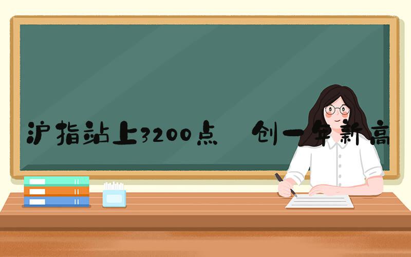 沪指站上3200点 创一年新高
